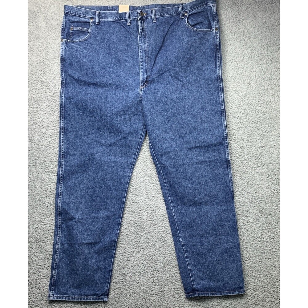 Wrangler Jeans Mens 54 Blue Rugged Wear Relaxed Fit Big & Tall Western Cowboy